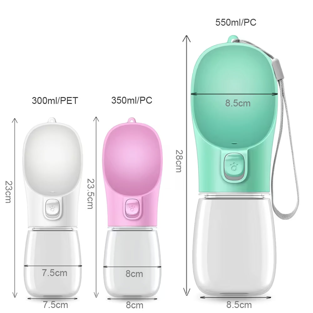 Portable Dog Water Bottle - Leakproof Travel Feeder